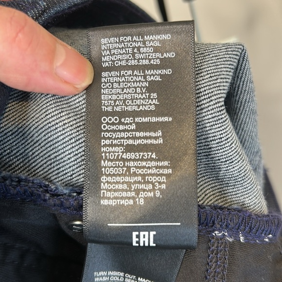 7 for all mankind Austyn Relaxed Straight Dark Wash 42 - Picture 10 of 13